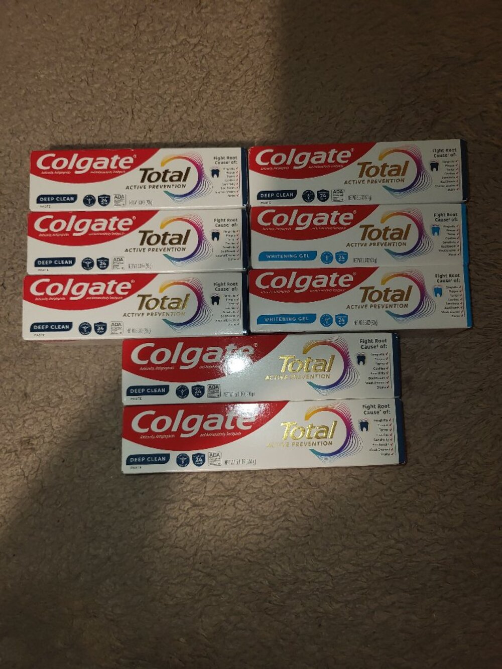 Colgate Total Toothpaste 8 Tubes Total New Unopened